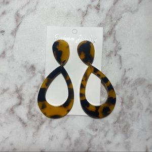 Resin earrings (Tortoise)
